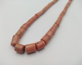Antique beads from coral, Coral beads, Mediterranean coral, Vintage coral jewelry 19th century, Ukrainian national necklace, Red coral