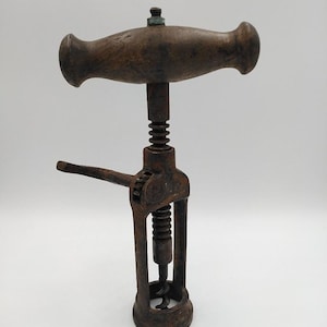 Vintage French Wooden Corkscrew, Wine Bottle Opener, Wine Style, Wooden Handle Corkscrew, Old Corkscrew, Branch Corkscrew (4)