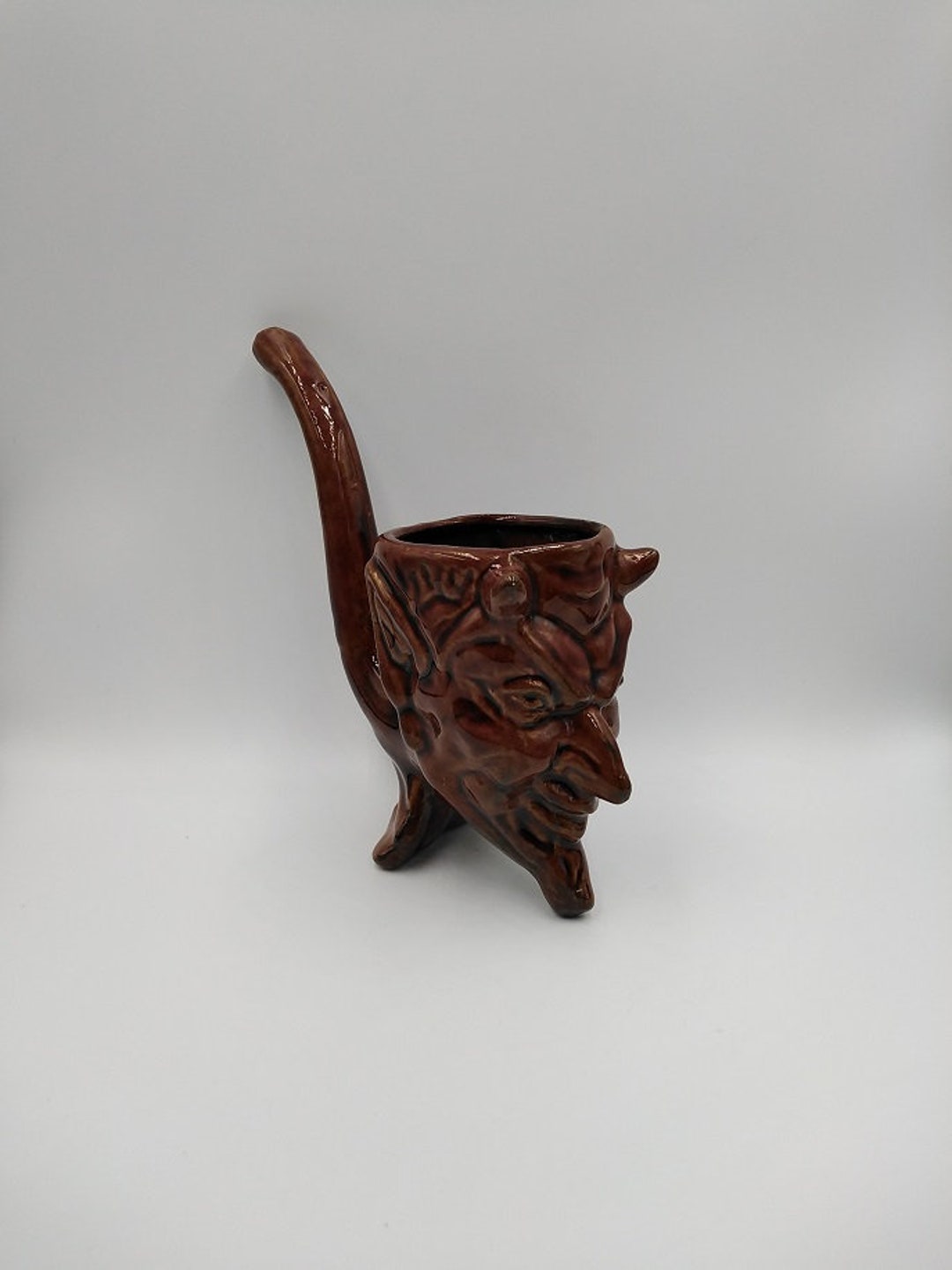 Devil Face Pipe Vintage Ceramic Devil Ashtray Soviet Etsy