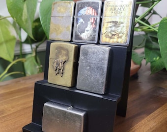 ジッポーライター10個用ディスプレイケース、ライターボックス、縦型