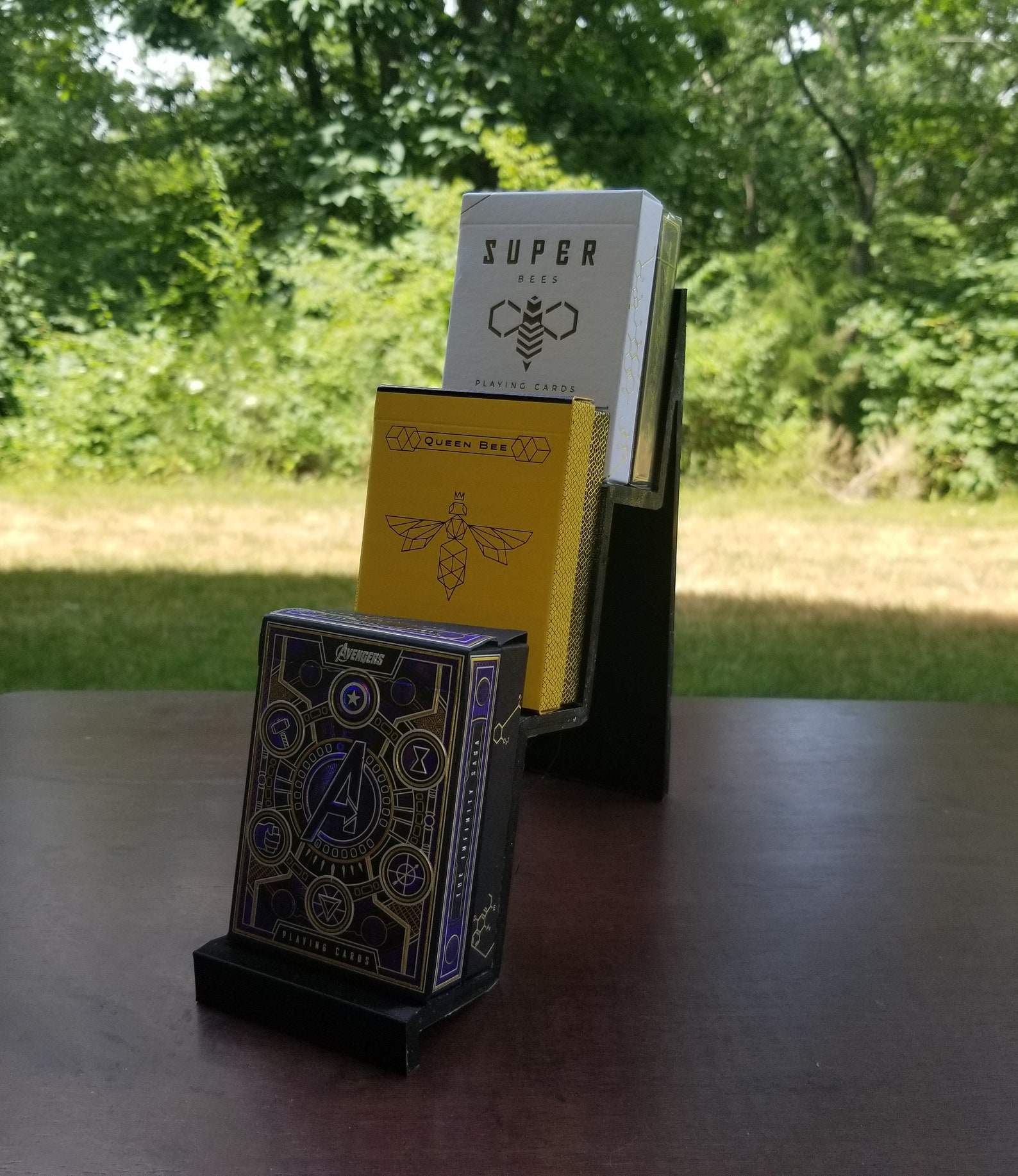 Twodeck Step Poker Card Stand / Playing Card Display / Tarot Display