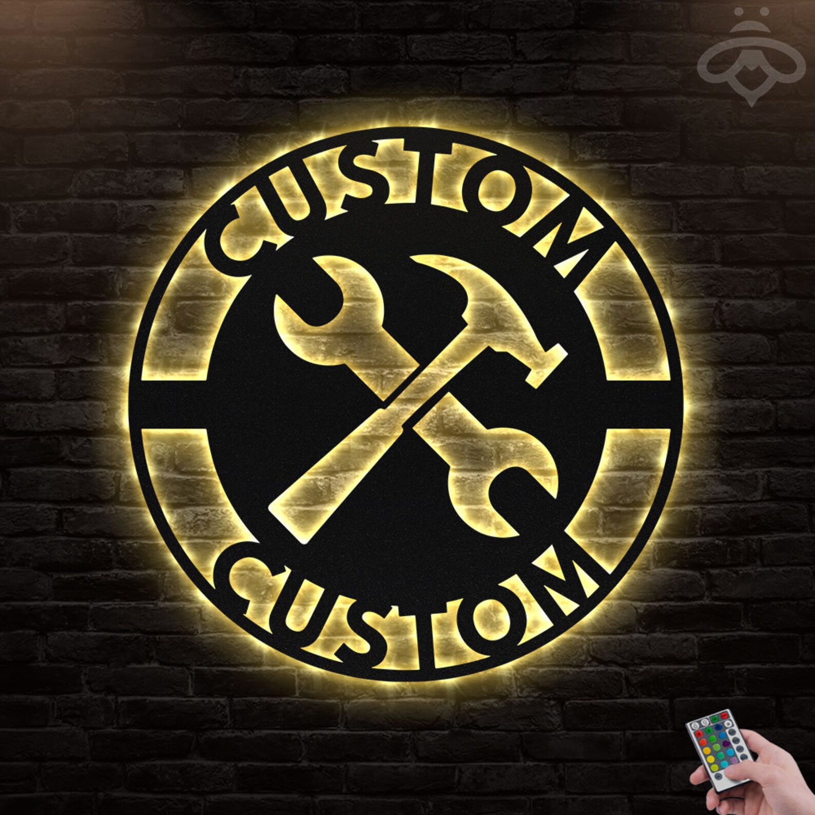 Custom Garage Metal Wall Art With LED Lights Personalized Etsy