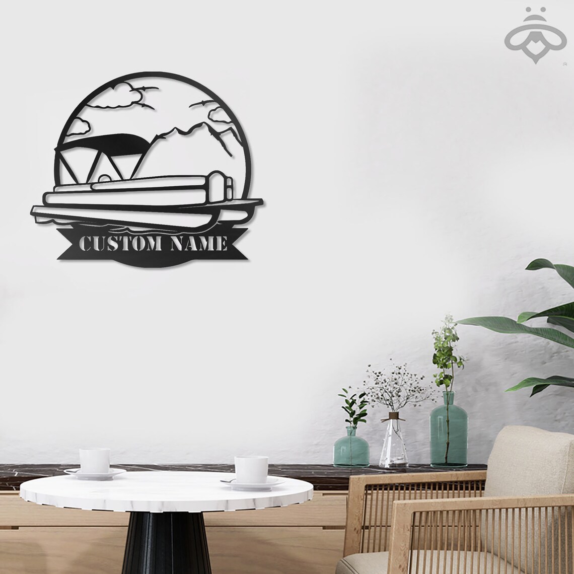 Custom Pontoon Boat Metal Wall Art With Led Lights Etsy