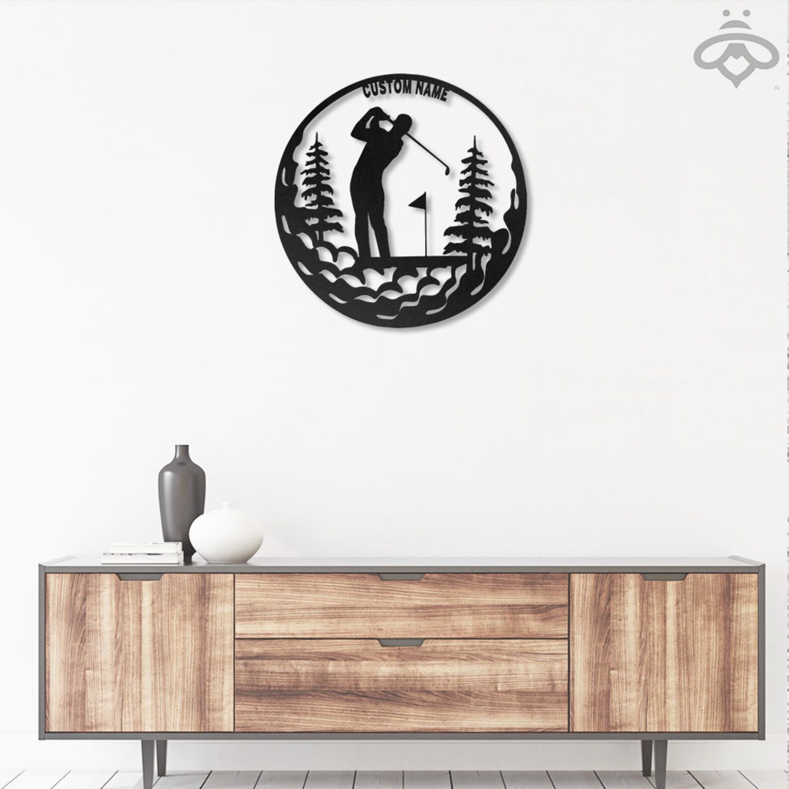 Custom Golfing Metal Wall Art With Led Lights Personalized Etsy