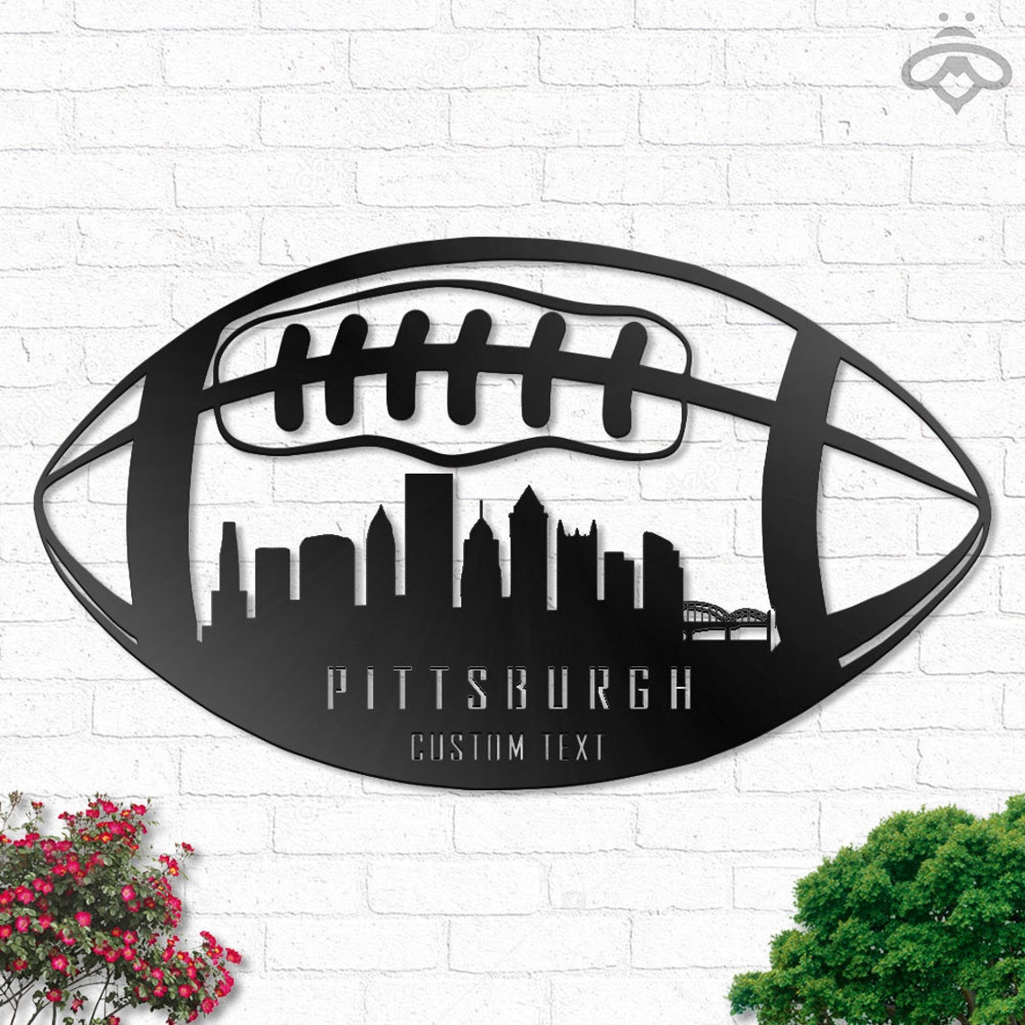 Custom Pittsburgh Football Metal Wall Art With Led Lights Etsy