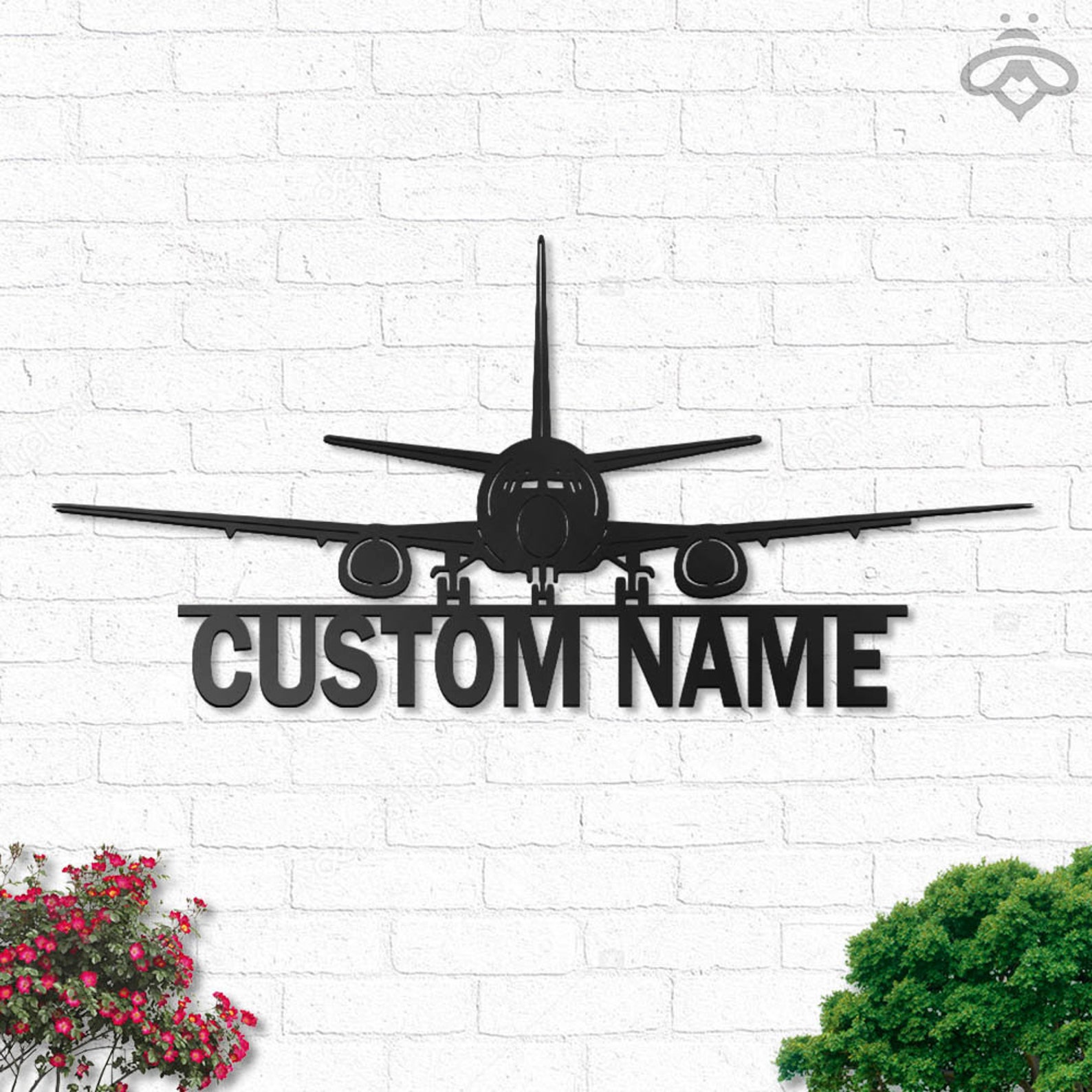 Custom Airplane Metal Wall Art With LED Lights Personalized Etsy