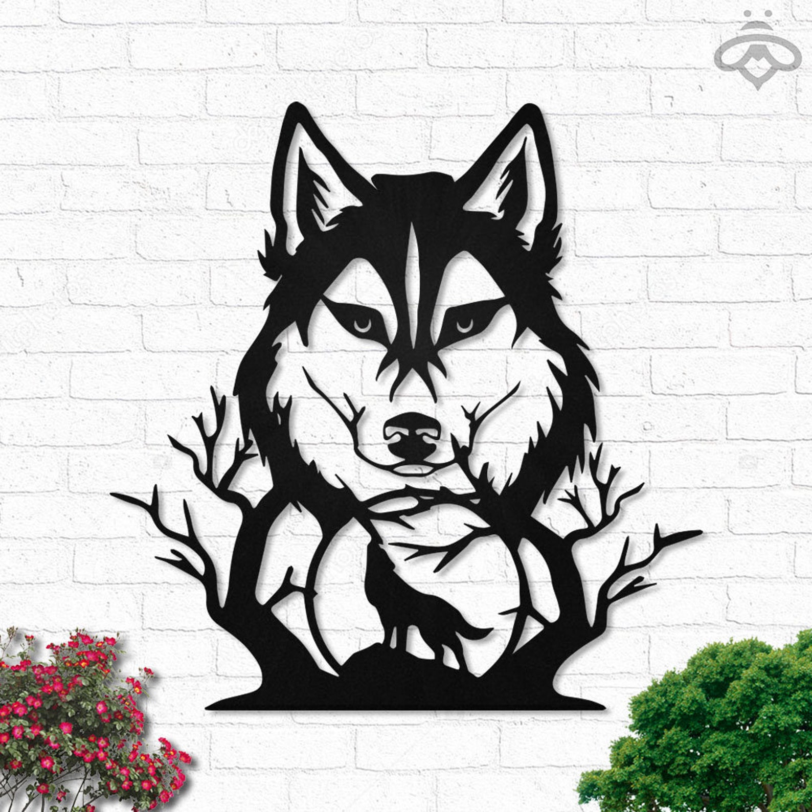 Wolf Metal Wall Art With LED Lights Howling Wolf Sign Etsy