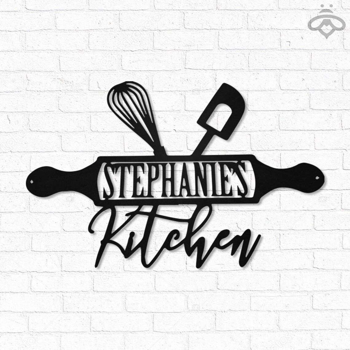 Custom Kitchen Metal Wall Art With Led Lights Personalized Etsy