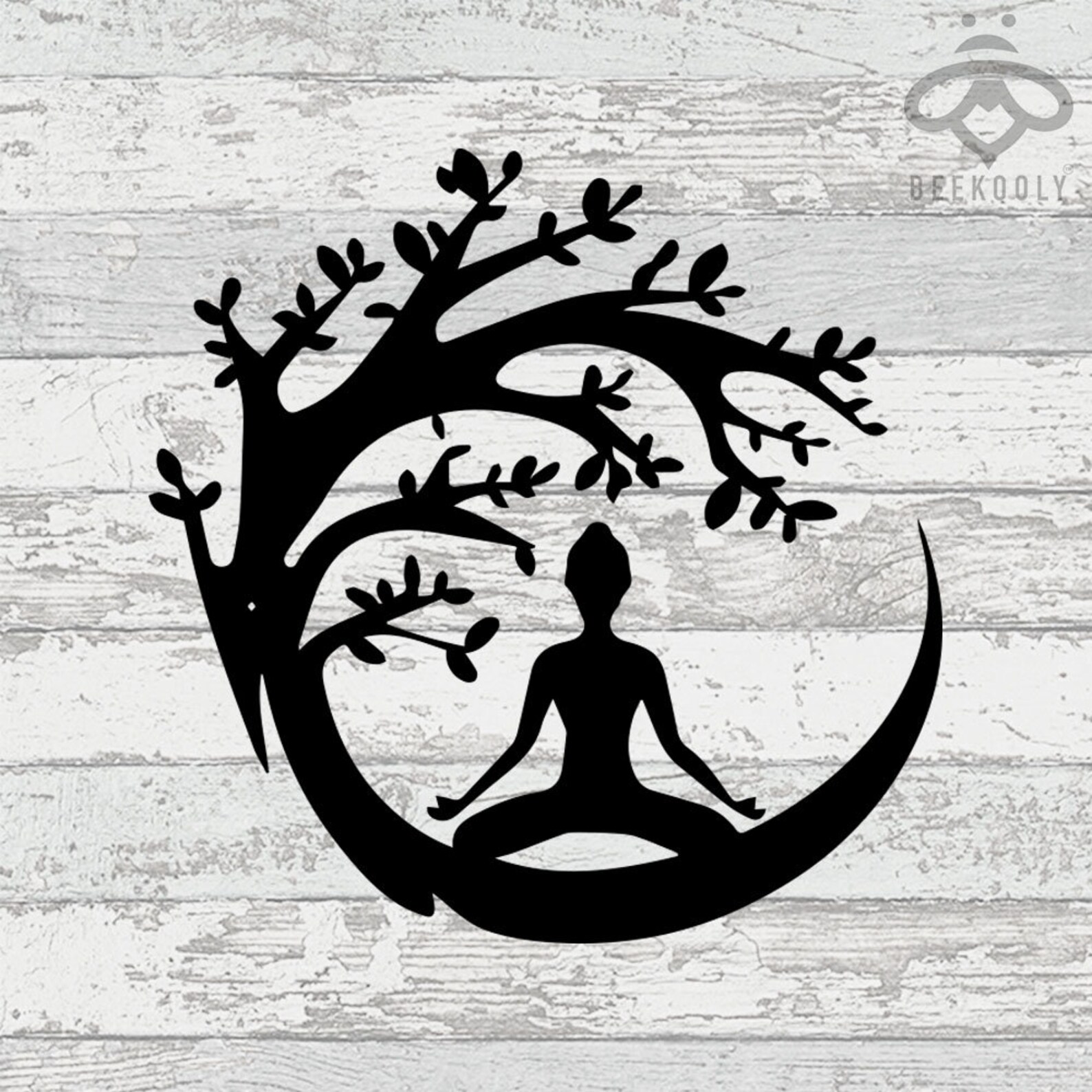 Buddha Tree Metal Wall Art With Led Lights Buddhist Sign Etsy