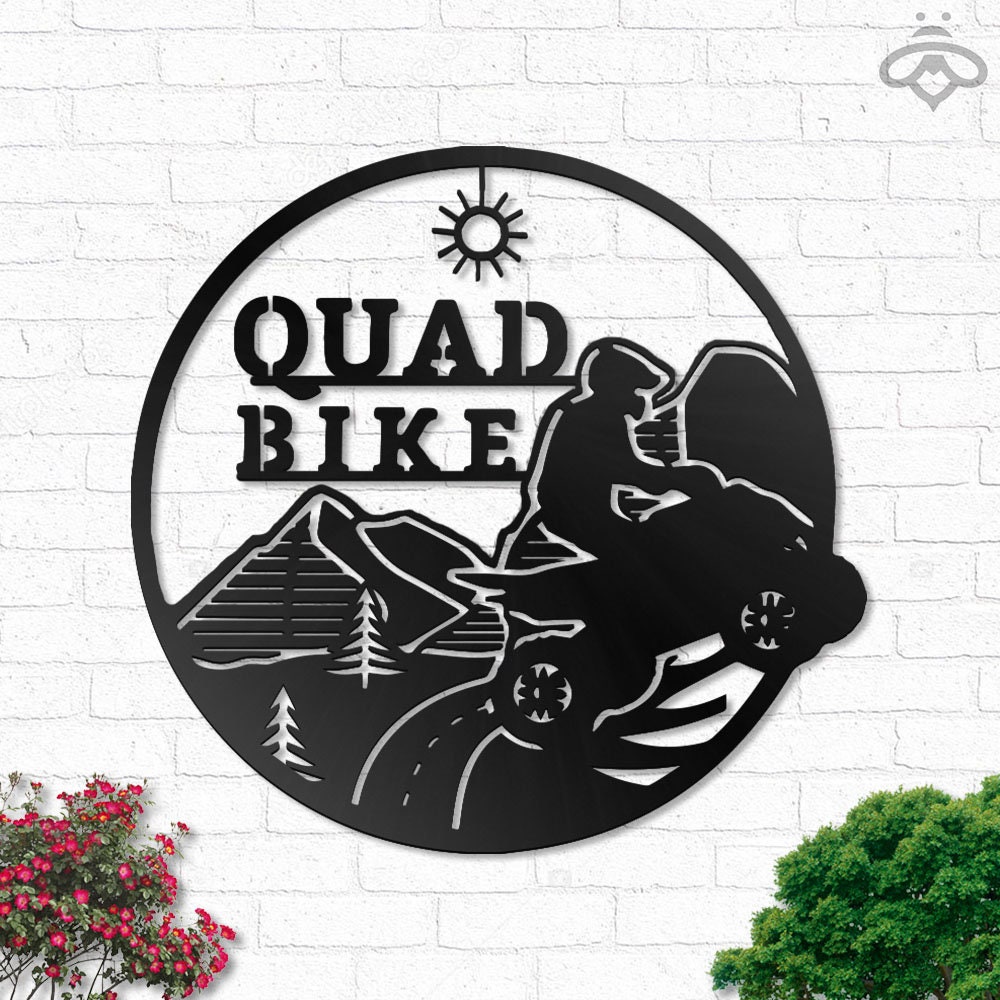 Custom Quad Dirt Bike Metal Wall Art With Led Lights Etsy