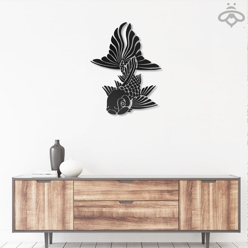 Goldfish Metal Wall Art With Led Lights Goldfish Lover Sign Etsy