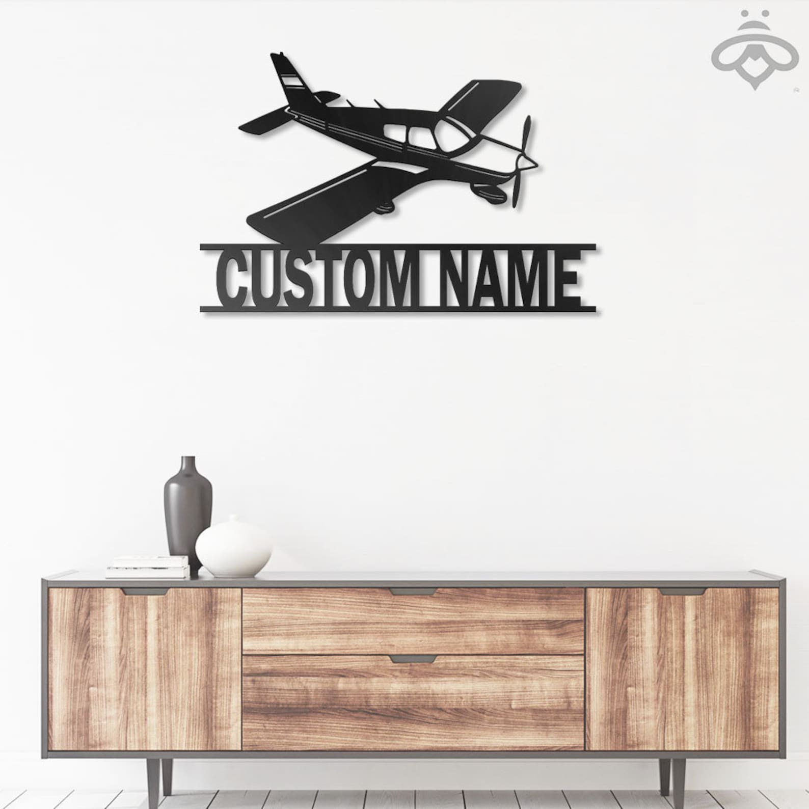 Custom Airplane Metal Wall Art With LED Lights Personalized Etsy