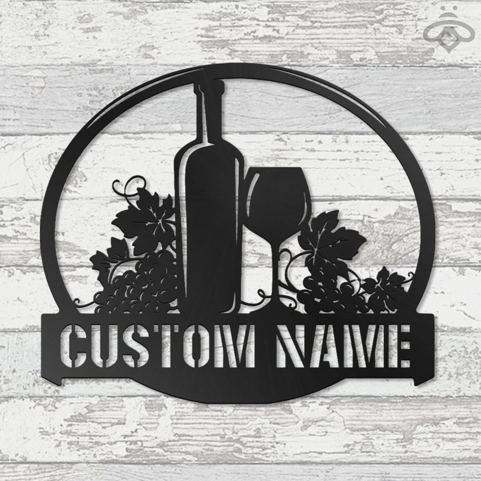 Custom Wine Metal Wall Art With Led Lights Personalized Wine Etsy