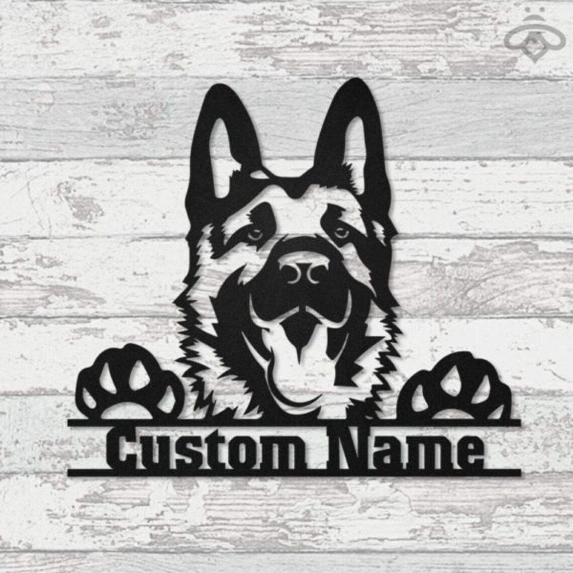 Custom German Shepherd Metal Wall Art With Led Lights | Etsy