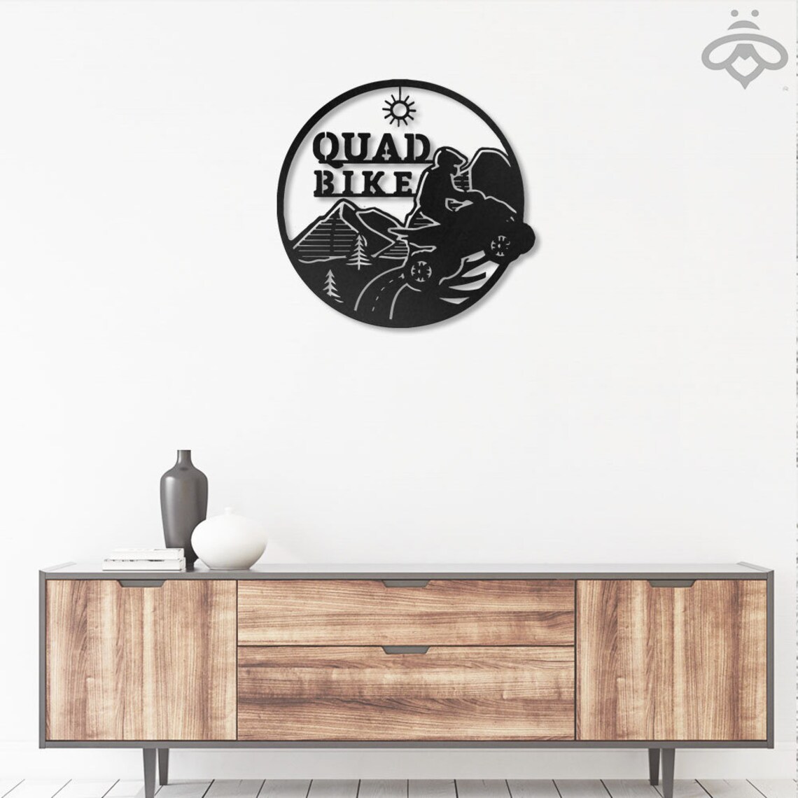 Custom Quad Dirt Bike Metal Wall Art With Led Lights Etsy
