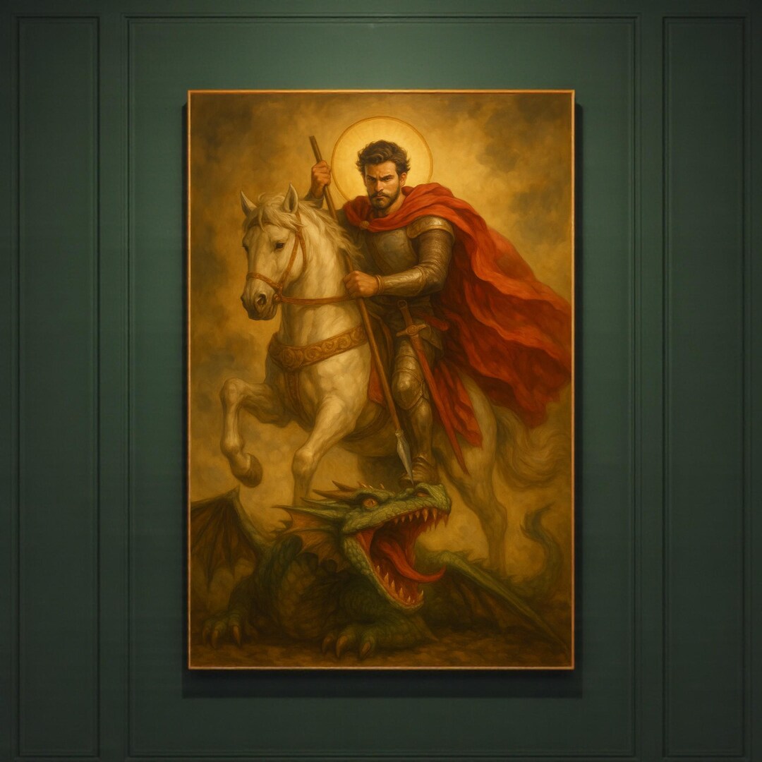 SAINT GEORGE | DIGITAL Download | Catholic Wall Art | Christian ...