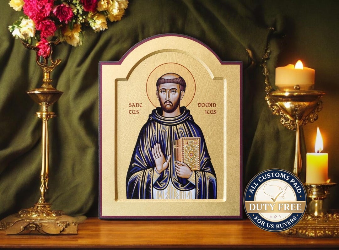 Icon SAINT DOMINIC Hand Made, Perfect Present, Religious Picture ...