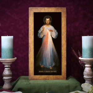 Icône JESUS-CHRIST MISÉRICORDIAL Vilnius, cadeau parfait de la miséricorde divine, image religieuse, cadeau de mariage, cadeau de baptême, cadeau de première communion