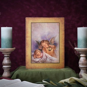 Icon ANGEL Hand made Ikonen Icoon Ikone handmade icon, perfect present, religious picture, beautiful icon, religious icon, christening