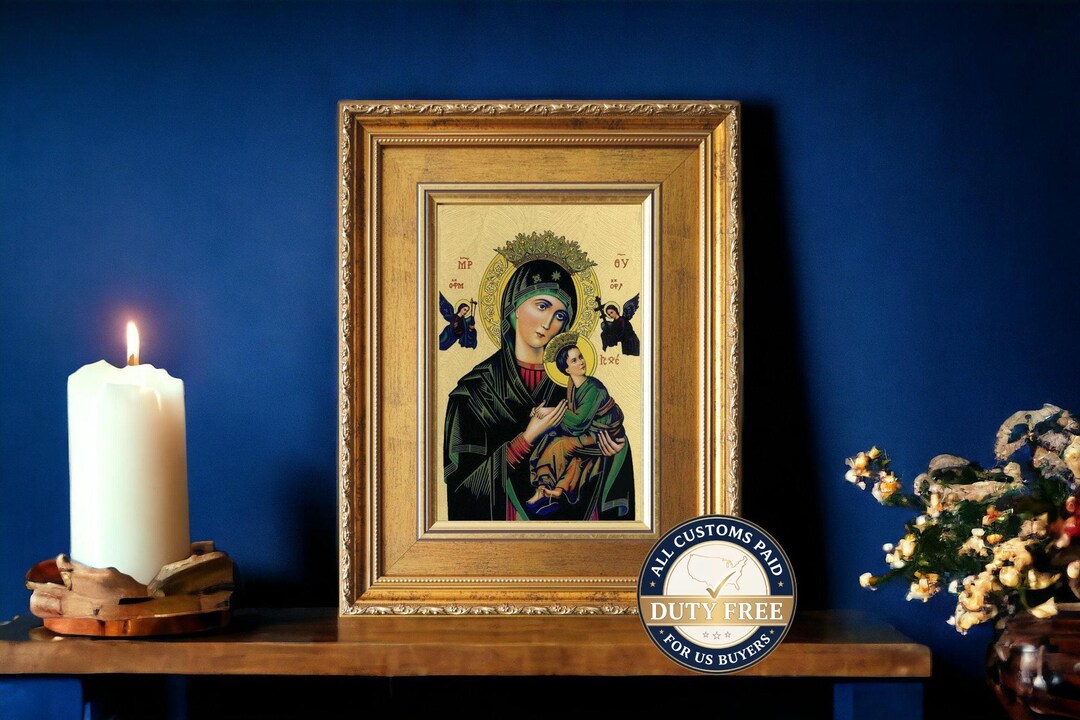 Painting Our Lady of Perpetual Help Made Image Bild Handmade Icon ...