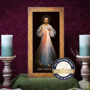 Icono de Jesucristo Misericordioso, Vilnius. Divina misericordia, regalo perfecto, imagen religiosa, regalo de boda, regalo de bautizo, regalo de Primera Comunión.