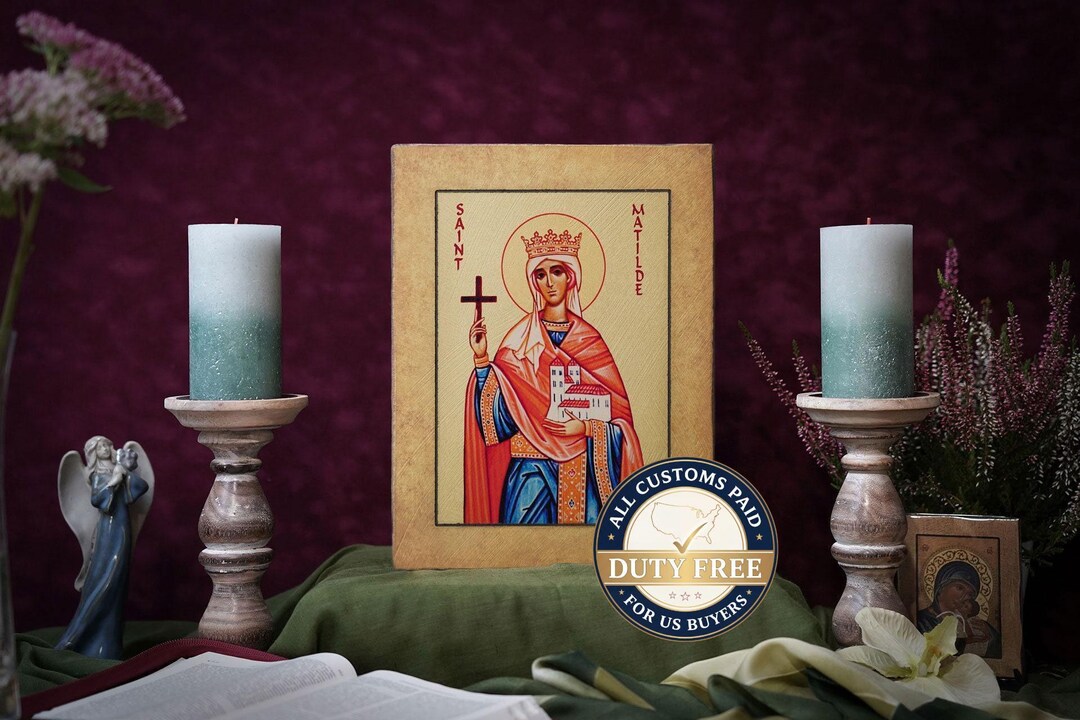 Sint Mathilda Icon Icon Saint Matilda Mathilda Hand Made Icoon Ikone Icona Perfect Present ...