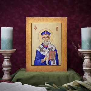 Icon Saint Martin Hand made Ikonen Icoon Ikone Patron handmade icon, perfect present, religious picture, beautiful icon, religious icon