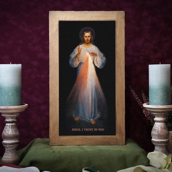 Icono JESUCRISTO MISERICORDIA Vilnius divina misericordia regalo perfecto, cuadro religioso, regalo de boda, regalo de bautismo, regalo de primera comunión