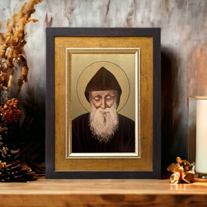 Painting  Charbel Hand made Image Bild handmade icon, perfect present, religious picture, beautiful icon, religious icon