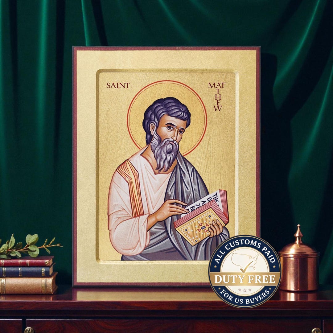 SAINT MATTHEW Icon | Orthodox Gift for Baptism - Etsy