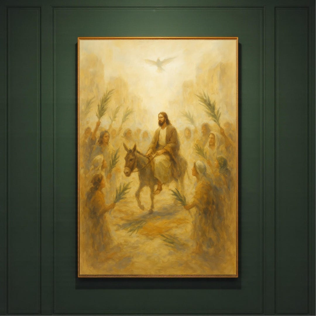 TRIUMPHAL Entry of JESUS DIGITAL Download, Palm Sunday Wall Art ...