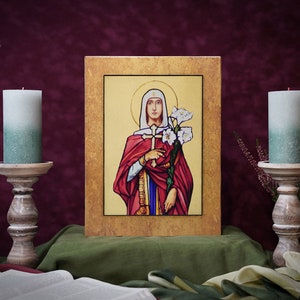 Icon Saint Constance Hand made Ikonen Icoon  Ikone perfect present, religious picture, beautiful icon, religious icon, wedding gift