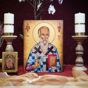 Icon Saint John Hand made Ikonen Icoon Ikone handmade icon, perfect present, religious picture, beautiful icon, religious icon