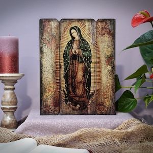 Icône Lady Of Guadalupe Ikonen Ikonen Ikone Icona fait main, cadeau parfait, image religieuse, icône religieuse, ikone