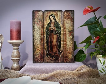 Icon Lady Of Guadalupe Hand made Ikonen Icoon  Ikone Icona handmade icon, perfect present, religious picture,religious icon, ikone