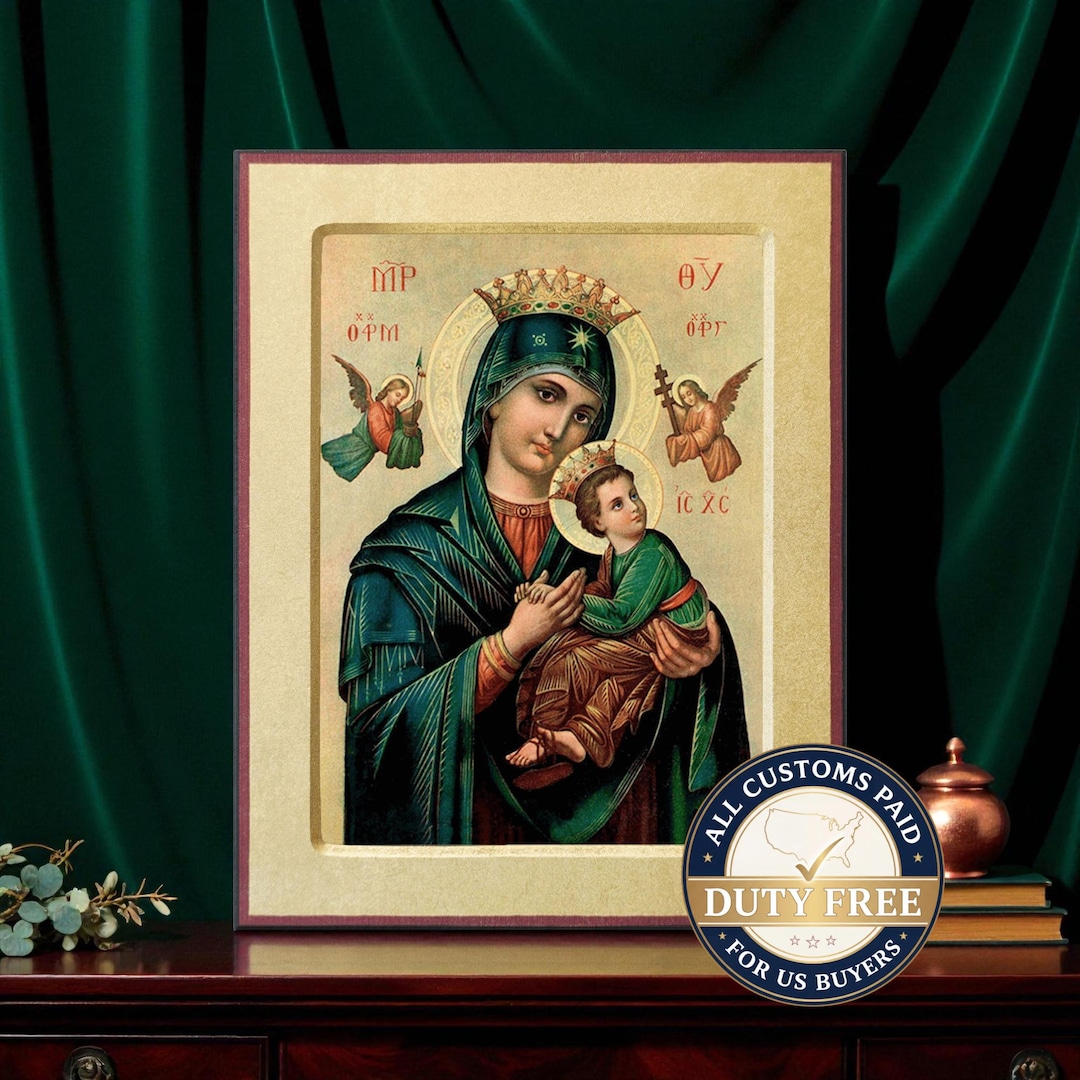 OUR LADY of PERPETUAL Help Icon Hand-finished & Gilded | Orthodox ...