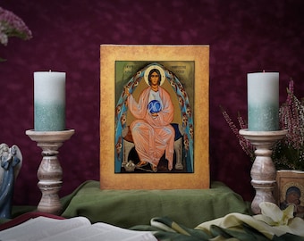 Icon GOD THE FATHER Hand made Ikonen Icoon  Ikone handmade icon, perfect present, religious picture, beautiful icon, religious icon