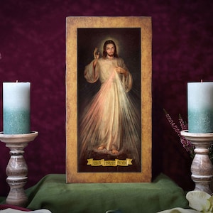 Icon JESUS CHRIST MERCIFUL divine mercy Hand made perfect present, religious picture, beautiful icon, religious icon, Baptism gift