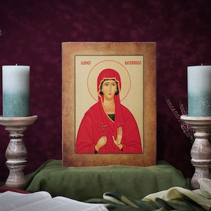 Icon Saint Betty Hand made Icoon  Ikone Icona perfect present, religious picture, beautiful icon, religious icon, Baptism gift