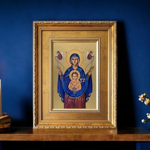 Cuadro Nuestra Señora Deshaciendo Nudos hecho a mano Imagen Bild icono, regalo perfecto, imagen religiosa, icono bonito, icono religioso