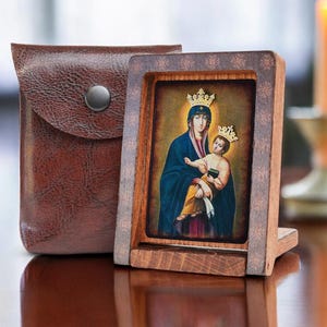 Icon travel OUR LADY of the SNOW Hand made Icoon Ikone, handmade icon, perfect present, religious picture, beautiful icon, religious icon