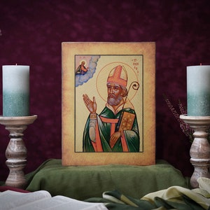 Icon Saint Richard Hand made Icoon  Ikone Icona perfect present, religious picture, beautiful icon, religious icon, Baptism gift
