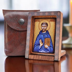 Icon travel SAINT DOMINIC Hand made perfect present, religious picture, beautiful icon, religious icon, Baptism gift, Communion gift, Patron