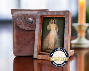 Icon travel JESUS CHRIST MERCIFUL Divine Mercy Hand made perfect present, religious picture, beautiful icon, religious icon, Baptism gift