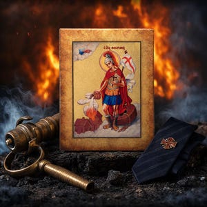 Brandmanspresent till Saint Florian, brandmanspresent, brandmansprydnad, 40-årspresent, 18-årspresent