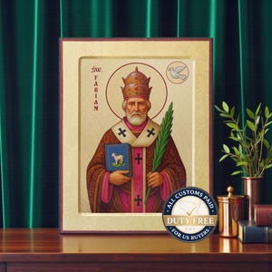 Icono de SAN FABIÁN / Regalo ortodoxo para el bautismo