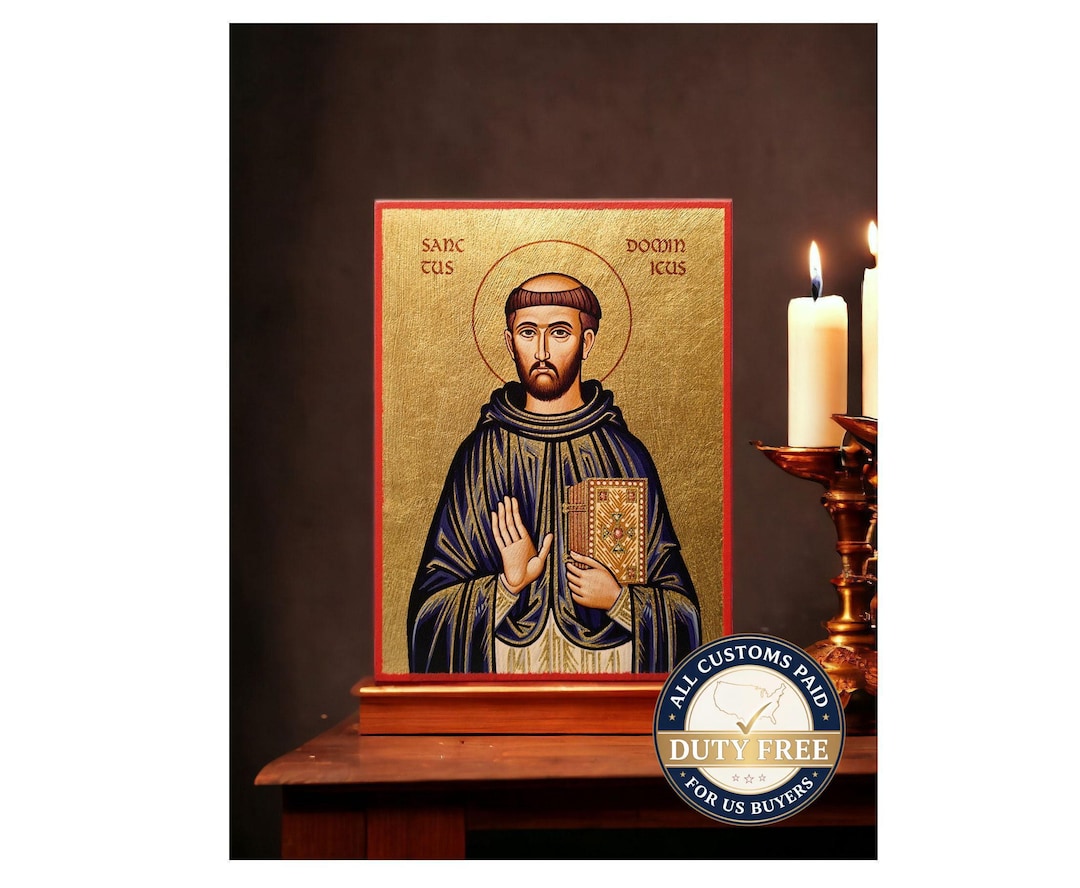 Icon Saint Dominic 6 X 8" / 15 X 20 Cm Handmade Icon, Perfect Present ...