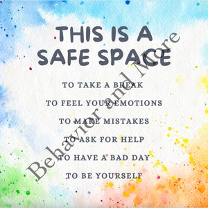 This is a Safe Space Digital Download Poster
