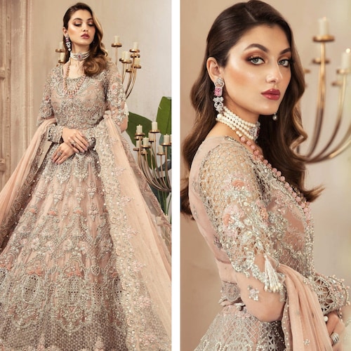 Bridal Maxi Dress Custom Stitched 