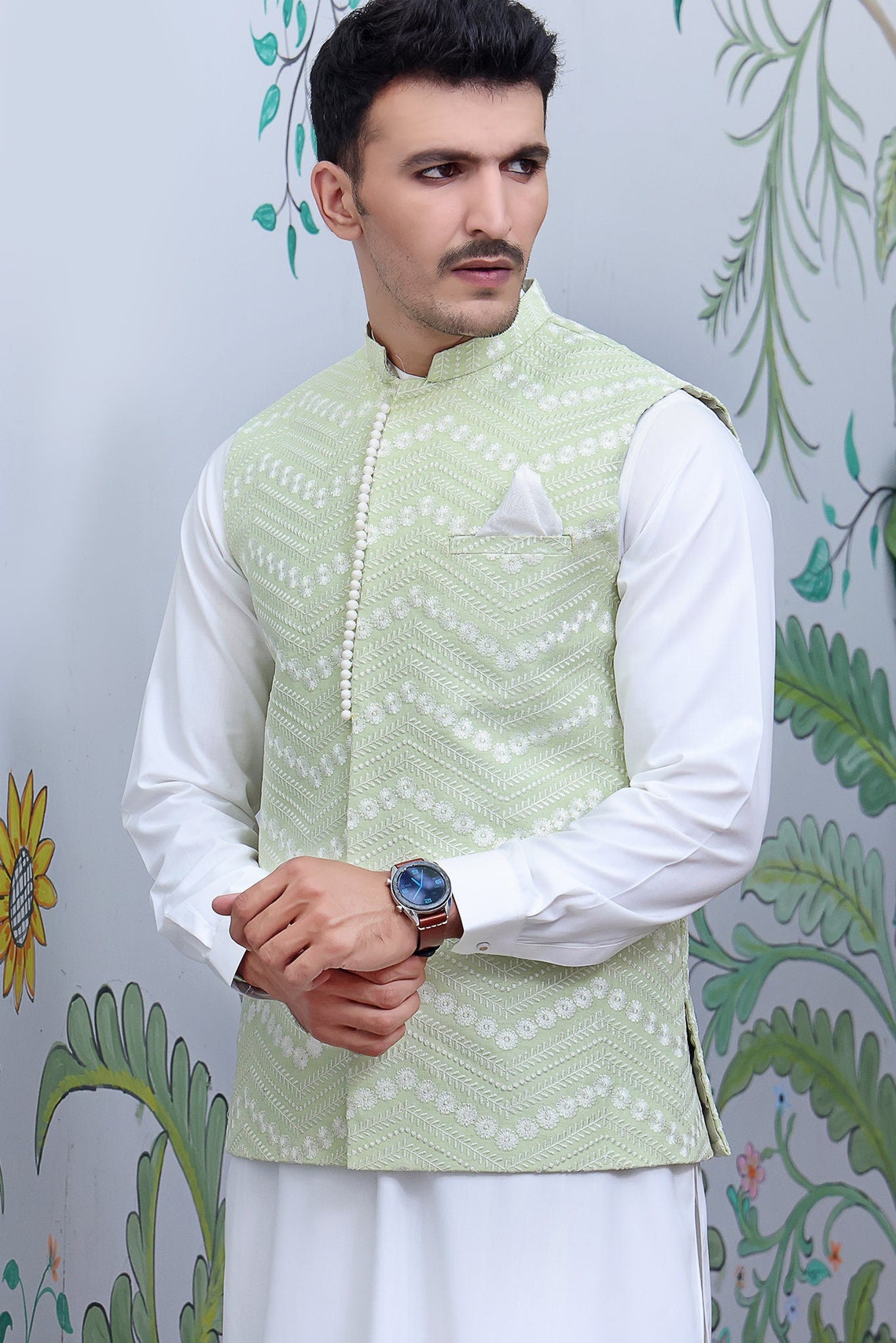 Mens Waistcoat Mens Wedding Waistcoat Pakistani Mens Etsy